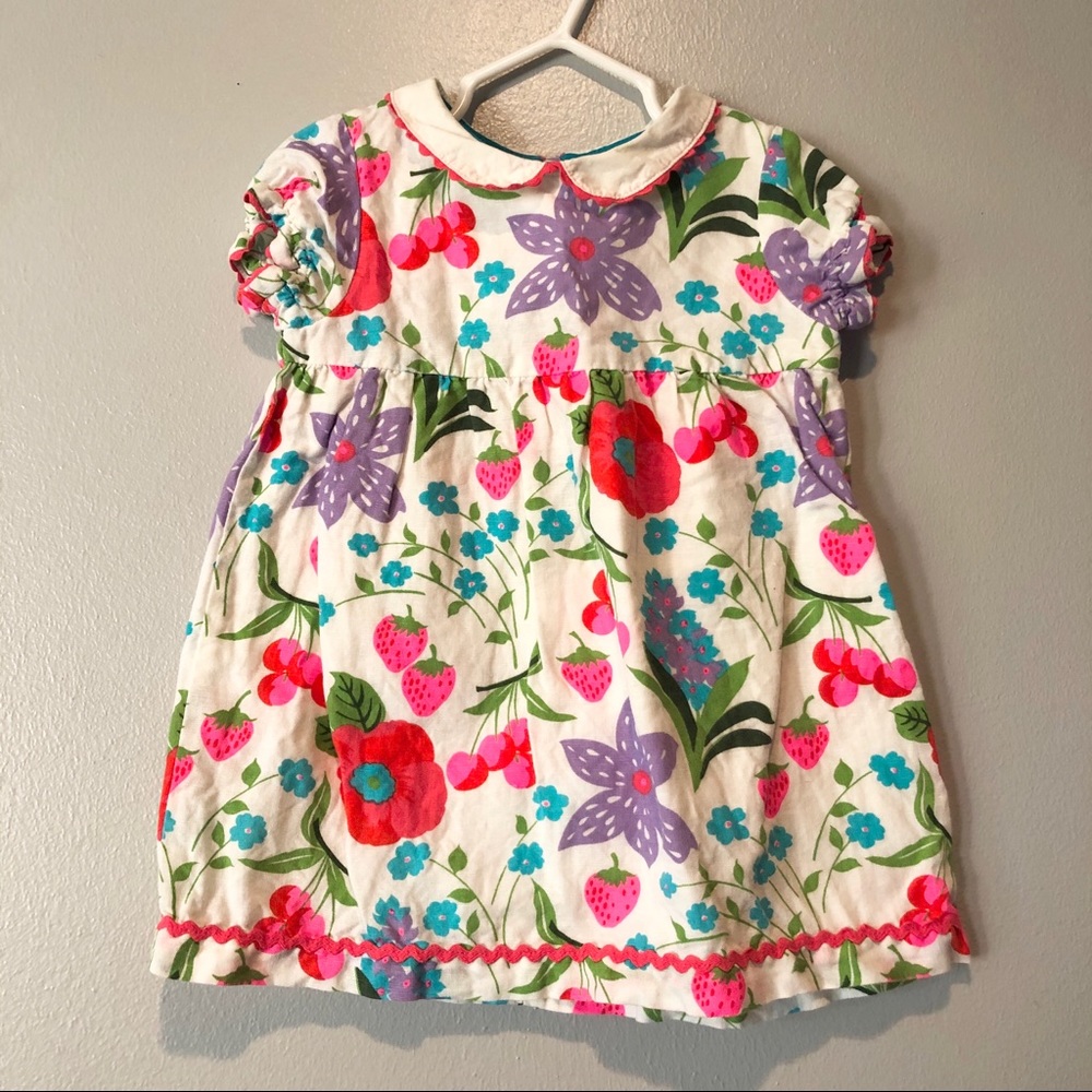 Mini Boden Fruity Floral Dress size 6-12m